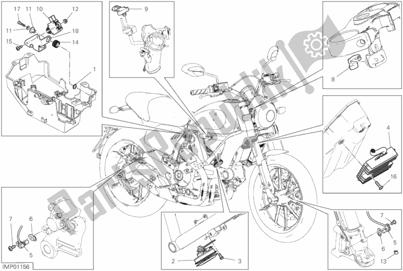 All parts for the 13d - Electrical Devices of the Ducati Scrambler Full Throttle 803 2020